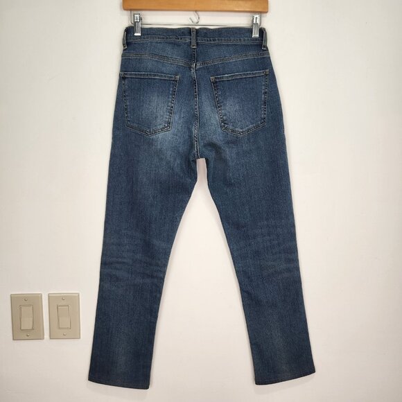 Peruvian Connection Slim Straight Jeans 2 Blue Mid Rise‎ Buttonfly Hemmed - Picture 2 of 11